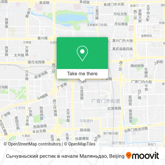 Сычуаньский рестик в начале Маляньдао map