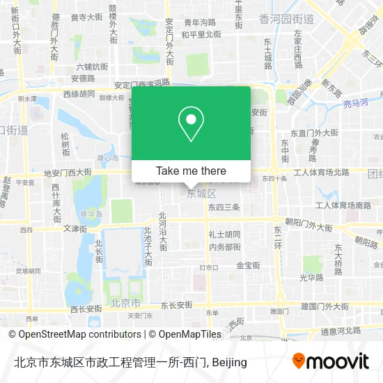 北京市东城区市政工程管理一所-西门 map