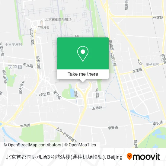 北京首都国际机场3号航站楼(通往机场快轨) map