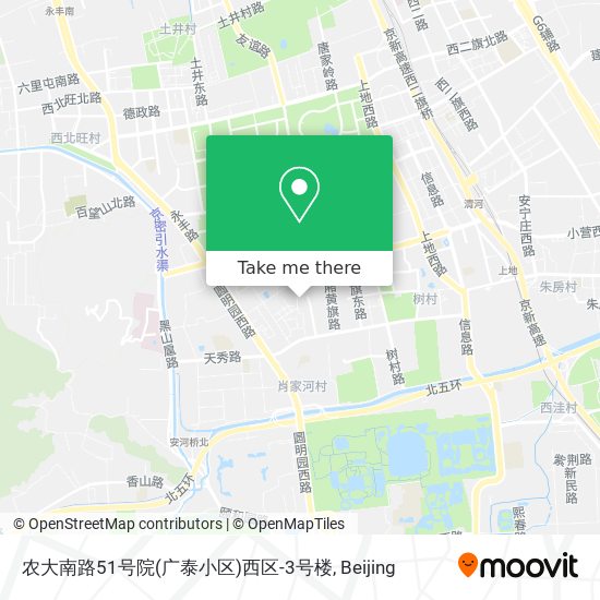 农大南路51号院(广泰小区)西区-3号楼 map