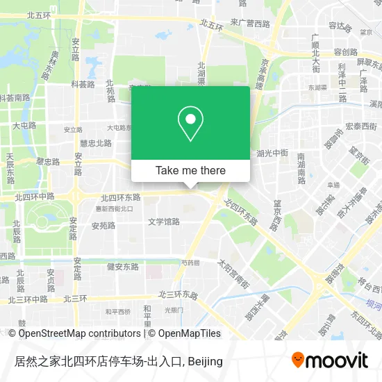 居然之家北四环店停车场-出入口 map