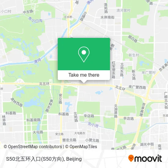 S50北五环入口(S50方向) map