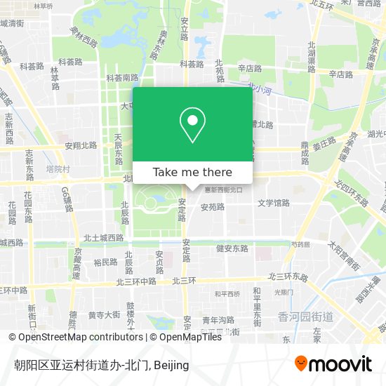 朝阳区亚运村街道办-北门 map