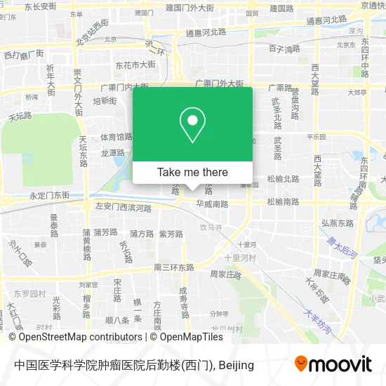 中国医学科学院肿瘤医院后勤楼(西门) map