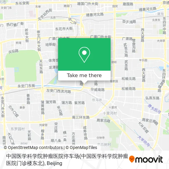 中国医学科学院肿瘤医院停车场(中国医学科学院肿瘤医院门诊楼东北) map