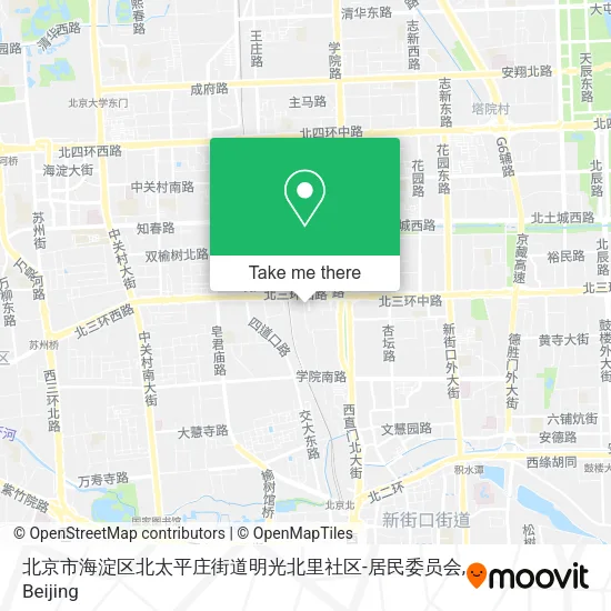 北京市海淀区北太平庄街道明光北里社区-居民委员会 map