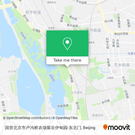 国营北京市卢沟桥农场紫谷伊甸园-东北门 map