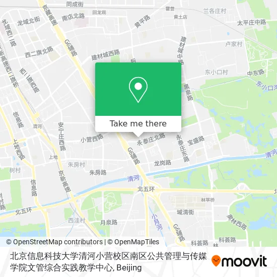 北京信息科技大学清河小营校区南区公共管理与传媒学院文管综合实践教学中心 map