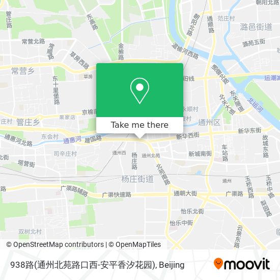 938路(通州北苑路口西-安平香汐花园) map