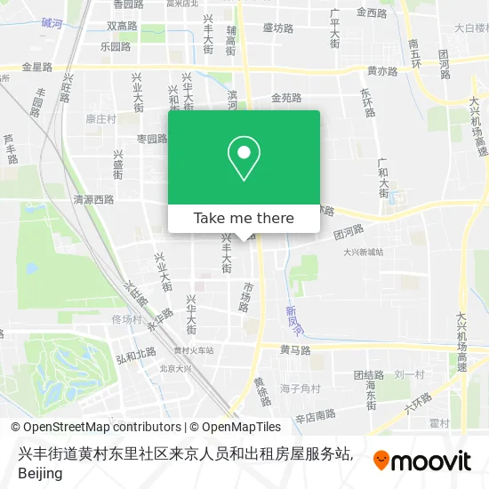 兴丰街道黄村东里社区来京人员和出租房屋服务站 map