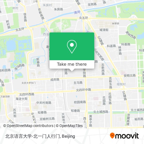 北京语言大学-北一门人行门 map