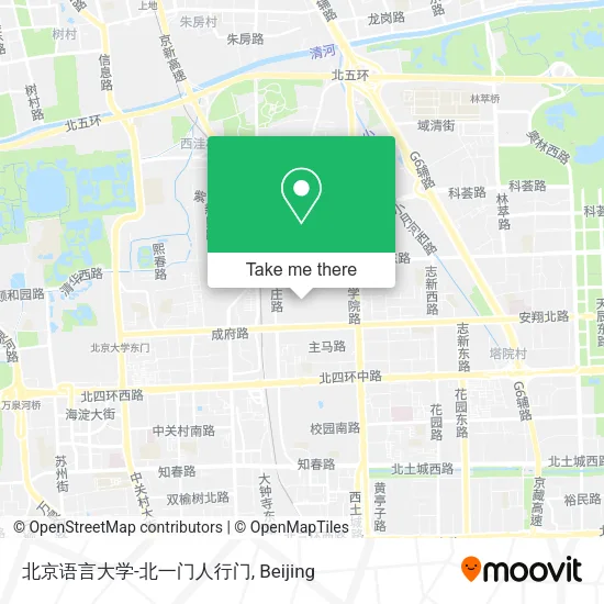 北京语言大学-北一门人行门 map