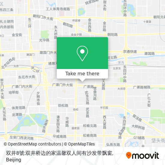 双井8號:双井桥边的家温馨双人间有沙发带飘窗 map