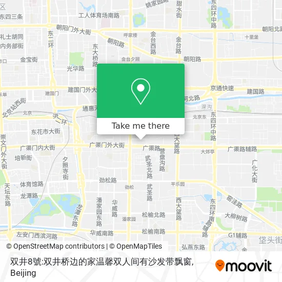 双井8號:双井桥边的家温馨双人间有沙发带飘窗 map