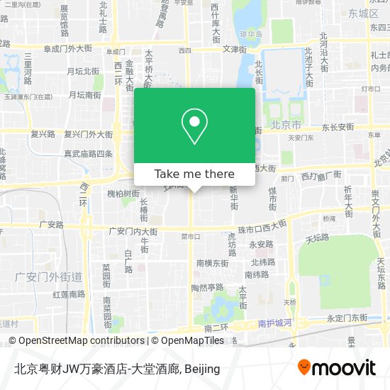 北京粤财JW万豪酒店-大堂酒廊 map
