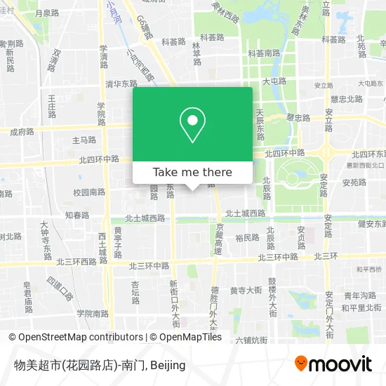 物美超市(花园路店)-南门 map