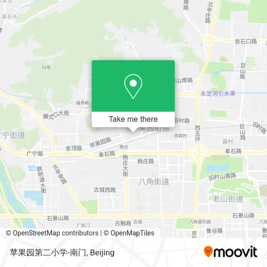 苹果园第二小学-南门 map