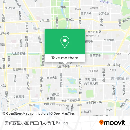 安贞西里小区-南三门人行门 map