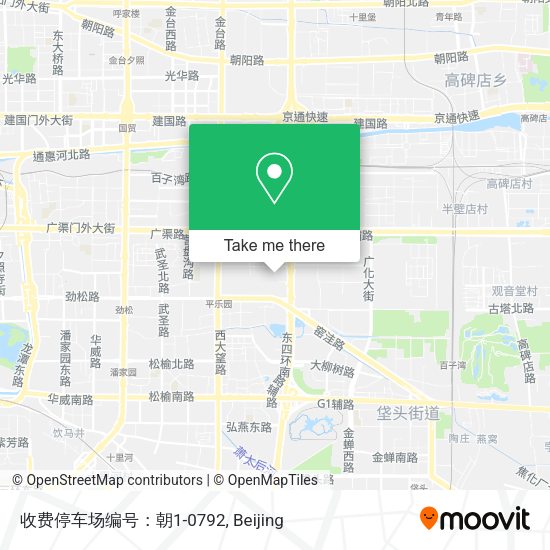 收费停车场编号：朝1-0792 map