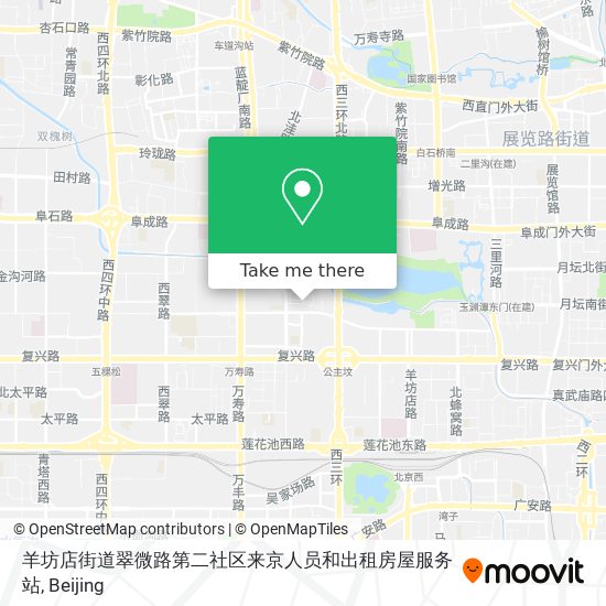 羊坊店街道翠微路第二社区来京人员和出租房屋服务站 map