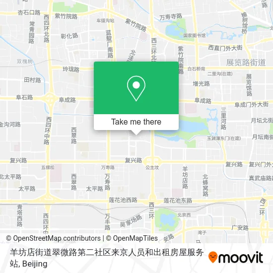 羊坊店街道翠微路第二社区来京人员和出租房屋服务站 map