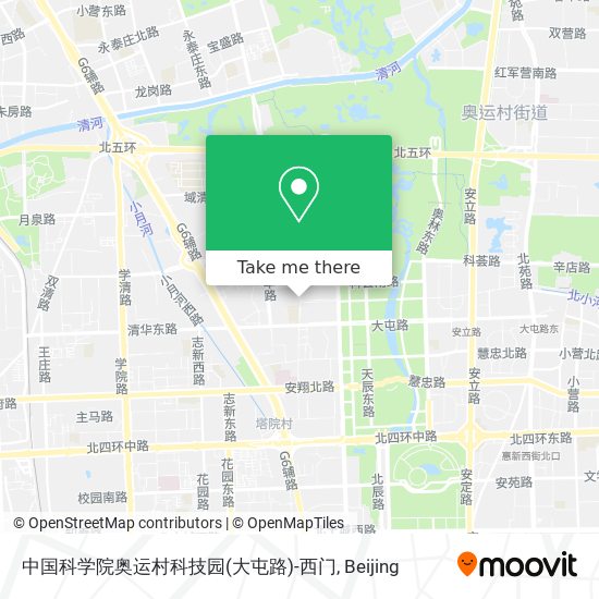 中国科学院奥运村科技园(大屯路)-西门 map