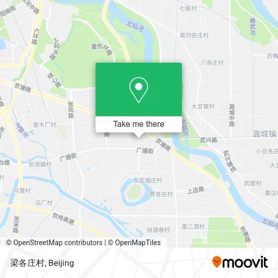 梁各庄村 map