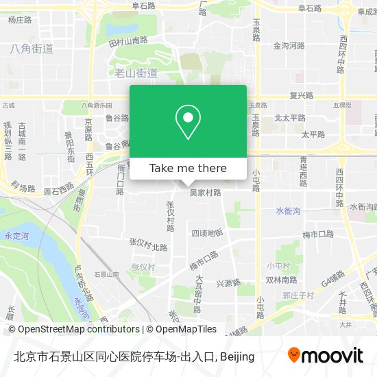 北京市石景山区同心医院停车场-出入口 map