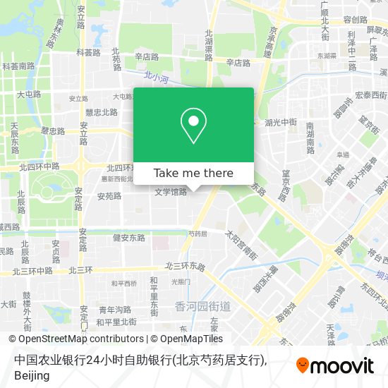 中国农业银行24小时自助银行(北京芍药居支行) map