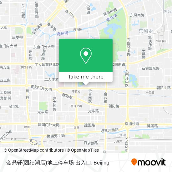 金鼎轩(团结湖店)地上停车场-出入口 map