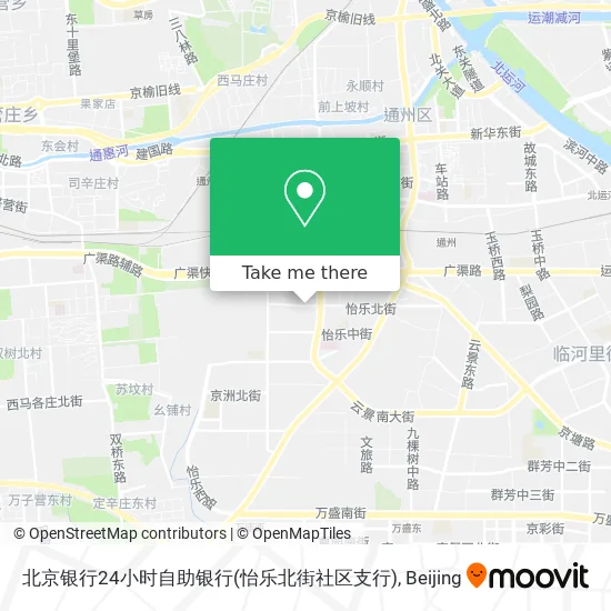 北京银行24小时自助银行(怡乐北街社区支行) map