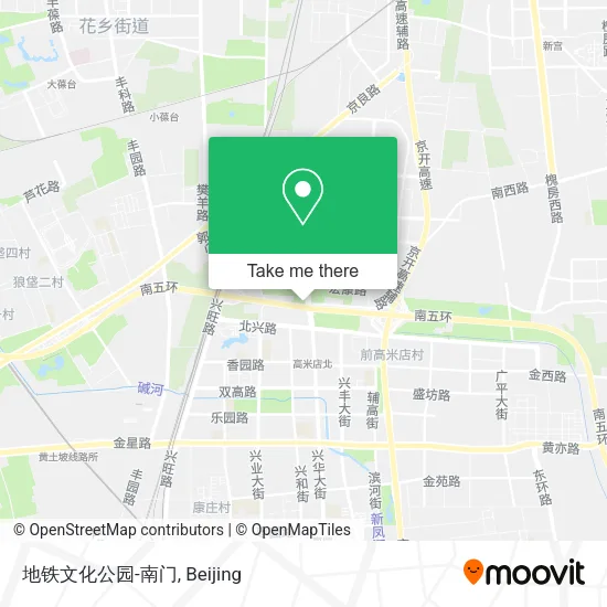 地铁文化公园-南门 map