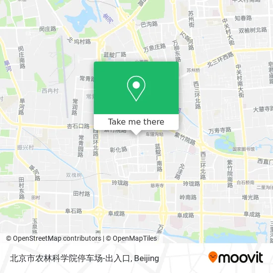 北京市农林科学院停车场-出入口 map