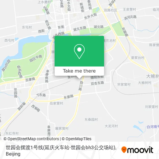 世园会摆渡1号线(延庆火车站-世园会bh3公交场站) map
