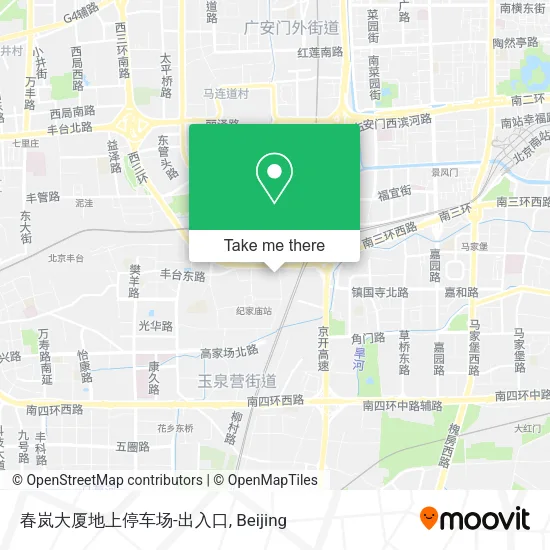 春岚大厦地上停车场-出入口 map