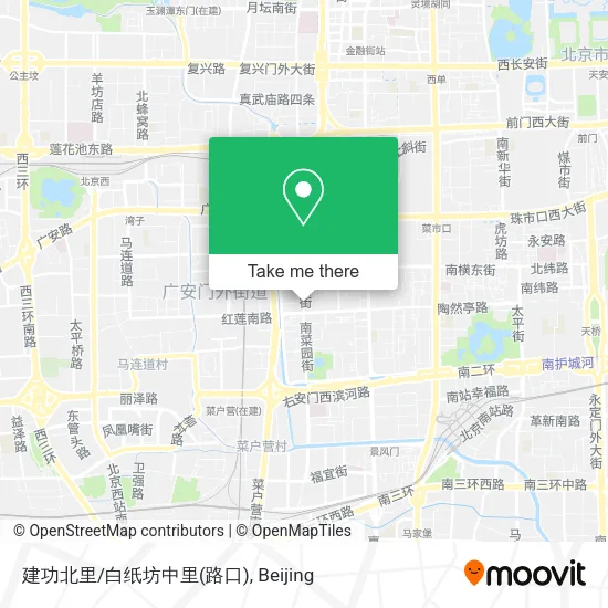 建功北里/白纸坊中里(路口) map