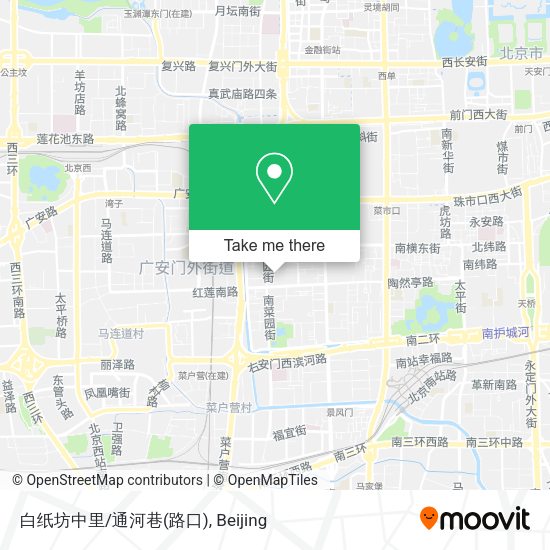 白纸坊中里/通河巷(路口) map