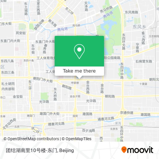 团结湖南里10号楼-东门 map