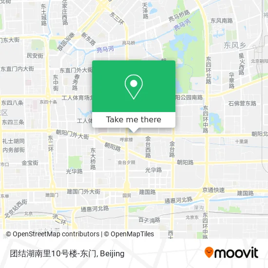 团结湖南里10号楼-东门 map