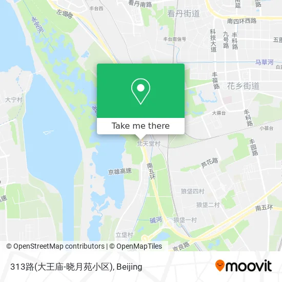 313路(大王庙-晓月苑小区) map