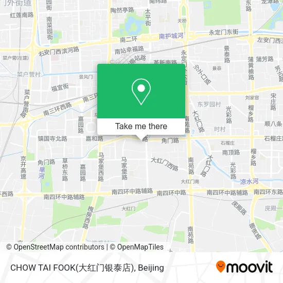 CHOW TAI FOOK(大红门银泰店) map