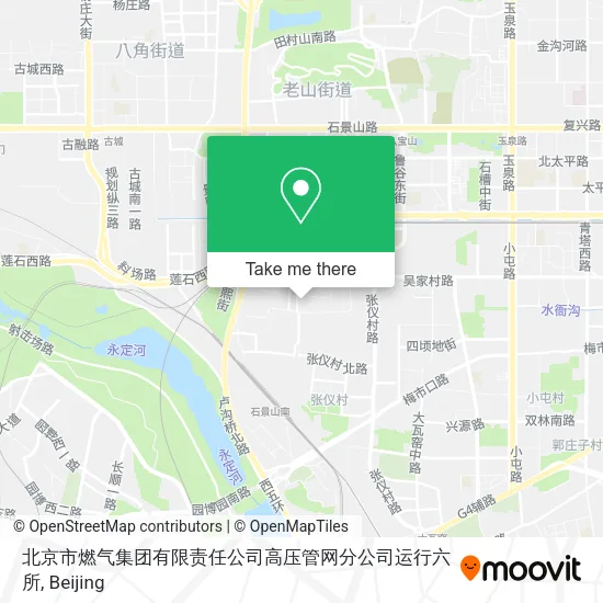 北京市燃气集团有限责任公司高压管网分公司运行六所 map