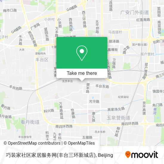 巧装家社区家居服务网(丰台三环新城店) map