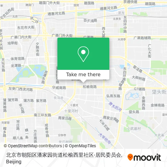 北京市朝阳区潘家园街道松榆西里社区-居民委员会 map