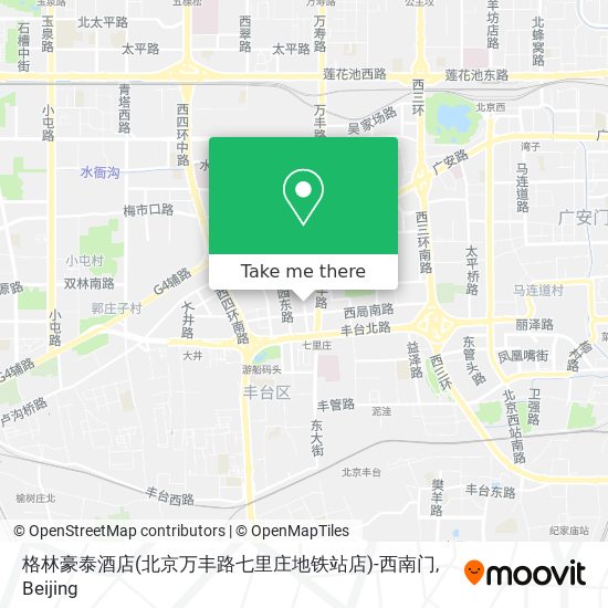 格林豪泰酒店(北京万丰路七里庄地铁站店)-西南门 map