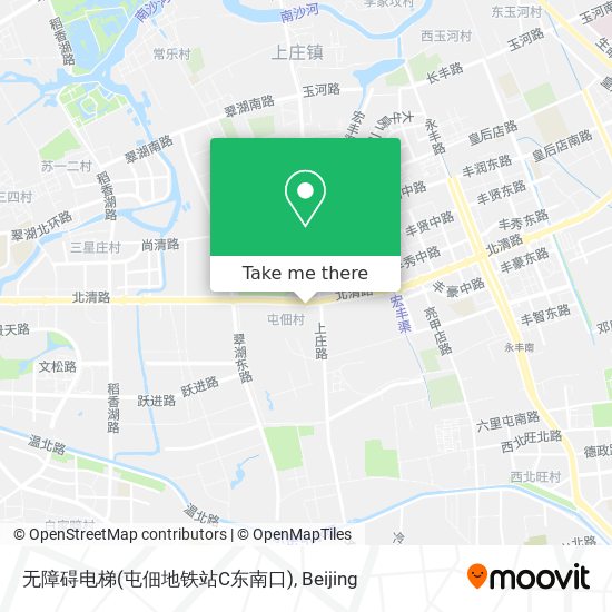 无障碍电梯(屯佃地铁站C东南口) map