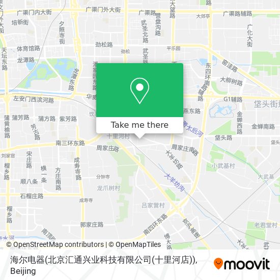 海尔电器(北京汇通兴业科技有限公司(十里河店)) map