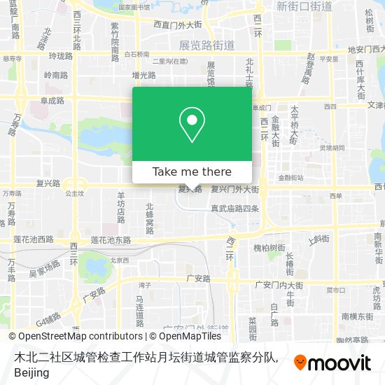 木北二社区城管检查工作站月坛街道城管监察分队 map