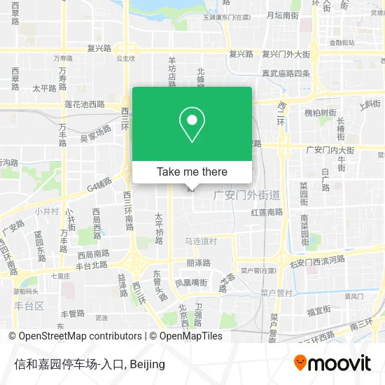 信和嘉园停车场-入口 map