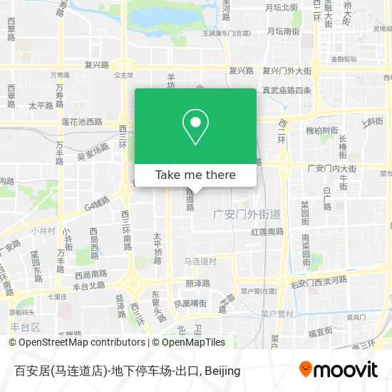 百安居(马连道店)-地下停车场-出口 map